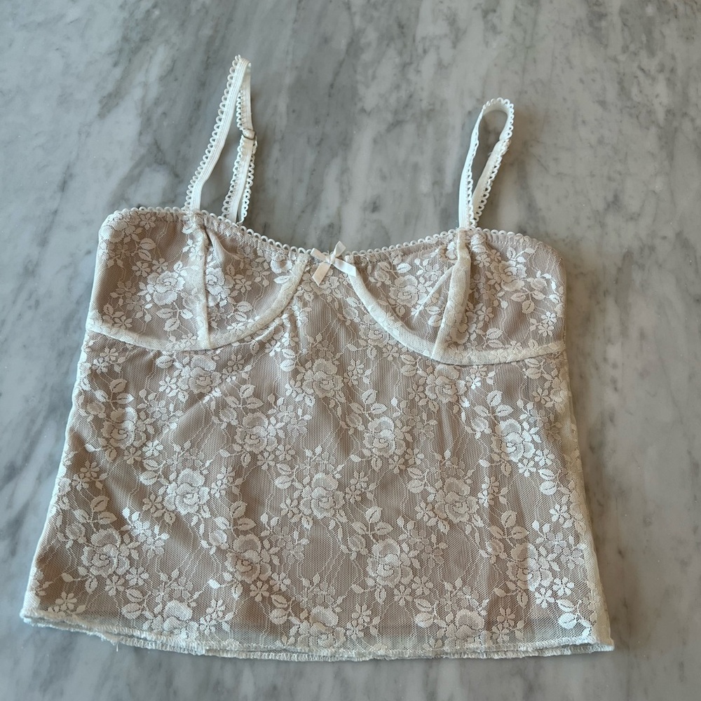 Edikted Cream Lace Camisole Top